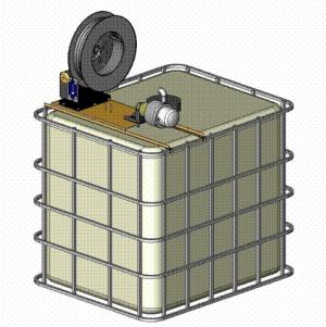 Oil disepnser set for tank with open hose reel - 4LM0070