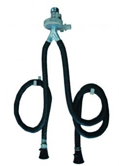 Equipo doble fijo a pared extracci�n de gases - 4GC0300