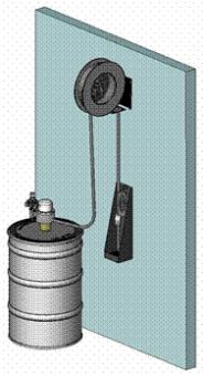 Mobile oil dispenser set for 205l. drum - 4LM0030